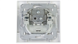 Gniazdo antenowe Asfora TV końcowe 1dB białe z ramką EPH3200121