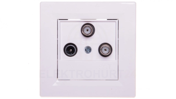 ASFORA Gniazdo antenowe TV-SAT-SAT końcowe 1dB białe EPH3600121