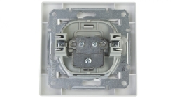 Gniazdo antenowe Asfora SAT przelotowe 4dB białe z ramką EPH3700221