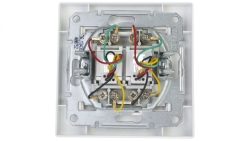 Gniazdo telefoniczne Asfora podwójne 2xRJ11 białe z ramką EPH4200121