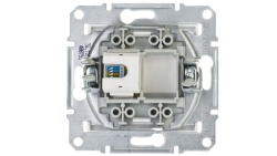 ASFORA Gniazdo komputerowe pojedyncze RJ45 kat.5e bez ramki białe EPH4300721