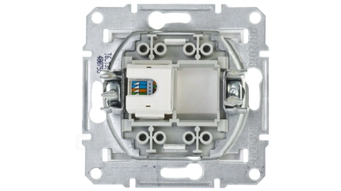 ASFORA Gniazdo komputerowe pojedyncze RJ45 kat.5e bez ramki białe EPH4300721