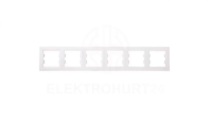 ASFORA Ramka sześciokrotna pozioma biała EPH5800621