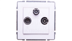 KOS66 Gniazdo antenowe RTV/SAT końcowe białe 660476