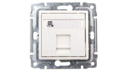 VENA Gniazdo komputerowe pojedyncze RJ45 kat.5e nieekranowane białe 510465