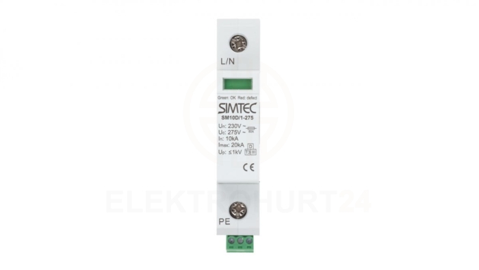 Ogranicznik przepięć kl. D 1P 10kA SM10D/1P SIMTEC 85301000