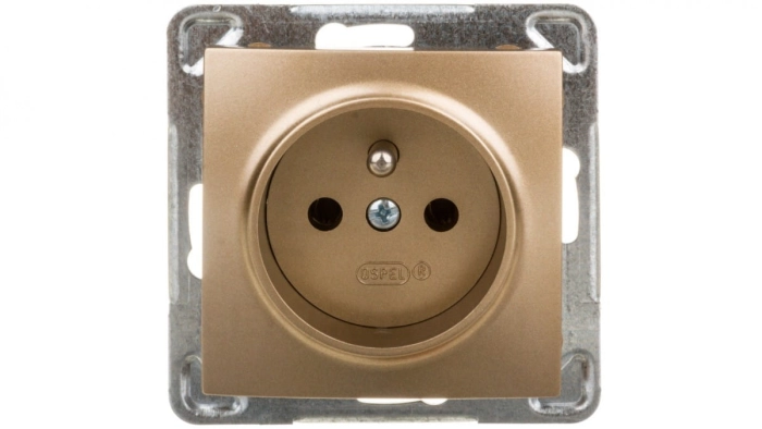 IMPRESJA Gniazdo pojedyncze z/u złoty metalik GP-1YZ/m/28