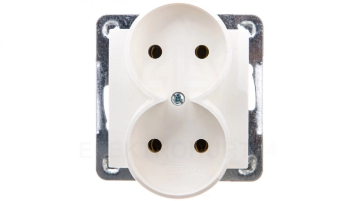 IMPRESJA Gniazdo podwójne b/u ecru GP-2YR/m/27