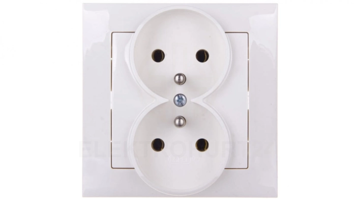 IMPRESJA Gniazdo podwójne z/u ecru GP-2YZ/27