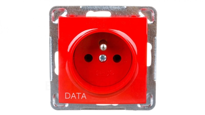 IMPRESJA Gniazdo pojedyncze z/u DATA czerwone GP-1YZD/m/00