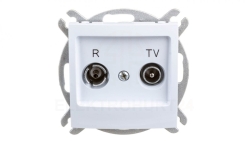 IMPRESJA Gniazdo antenowe RTV końcowe 2,5-3dB białe GPA-YK/m/00