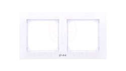 IMPRESJA Ramka podwójna do łączników IP44 biała RH-2Y/00