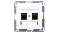 IMPRESJA Gniazdo komputerowe podwójne RJ45 kat.5e MMC ecrue GPK-2Y/K/m/27