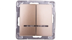 IMPRESJA Łącznik świecznikowy z podświetleniem złoty metalik ŁP-2YS/m/28