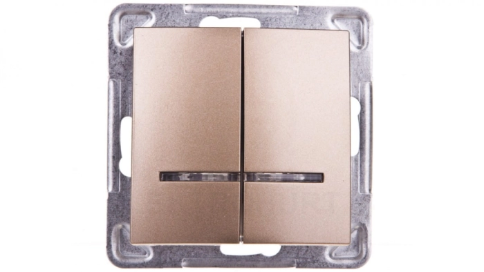 IMPRESJA Łącznik świecznikowy z podświetleniem złoty metalik ŁP-2YS/m/28