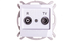 IMPRESJA Gniazdo antenowe RTV przelotowe 10dB białe GPA-10YP/m/00