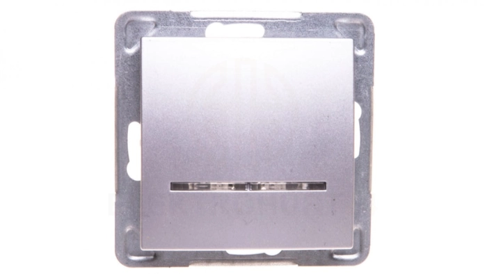 IMPRESJA Łącznik pojedynczy z podświetleniem srebrny ŁP-1YS/m/18