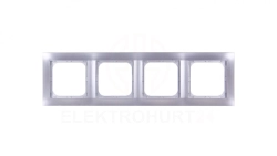 IMPRESJA Ramka poczwórna srebrna R-4Y/18