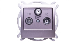 IMPRESJA Gniazdo antenowe RTV-SAT końcowe tytan GPA-YS/m/23