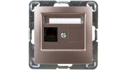 IMPRESJA Gniazdo komputerowe pojedyncze RJ45 kat.5e MMC tytan GPK-1Y/K/m/23