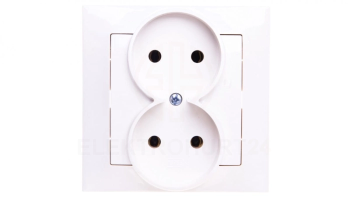 IMPRESJA Gniazdo podwójne b/u ecru GP-2Y/27