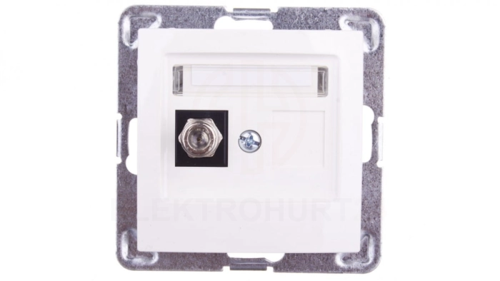 IMPRESJA Gniazdo antenowe pojedyncze typu F ecru GPA-1YF/m/27