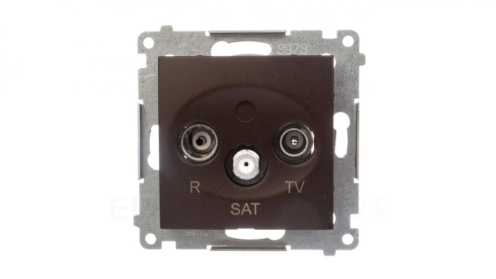 Simon 54 Gniazdo antenowe R/TV/SAT końcowe brąz mat DASK.01/46
