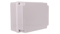 Puszka n/t hermetyczna pusta bez osłabień 198x148x96 IP65 szara PH-3B.1 28.34