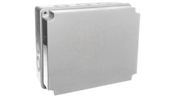 Puszka n/t hermetyczna pusta z osłabieniami 248x198x116 IP65 szara PH-4B.2 28.45