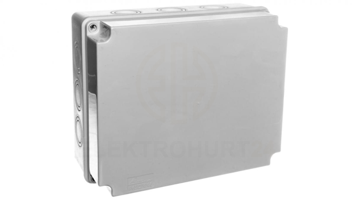 Puszka n/t hermetyczna pusta z osłabieniami 248x198x116 IP65 szara PH-4B.2 28.45