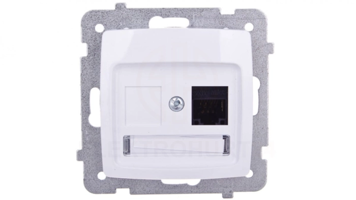 KARO Gniazdo komputerowe pojedyncze RJ45 kat.5e MMC białe GPK-1S/K/m/00