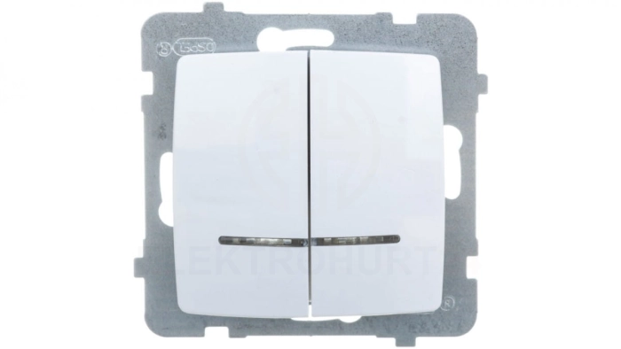 KARO Łącznik świecznikowy z podświetleniem pomarańczowym biały ŁP-2SS/m/00