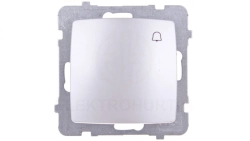 KARO Przycisk /dzwonek/ srebrny perłowy ŁP-6S/m/43