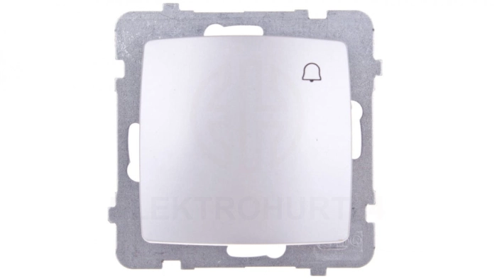 KARO Przycisk /dzwonek/ srebrny perłowy ŁP-6S/m/43