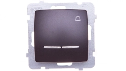 KARO Przycisk /dzwonek/ z podświetleniem czekoladowy metalik ŁP-6SS/m/40