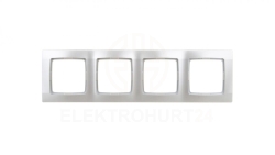 KARO Ramka poczwórna srebrny perłowy R-4S/43