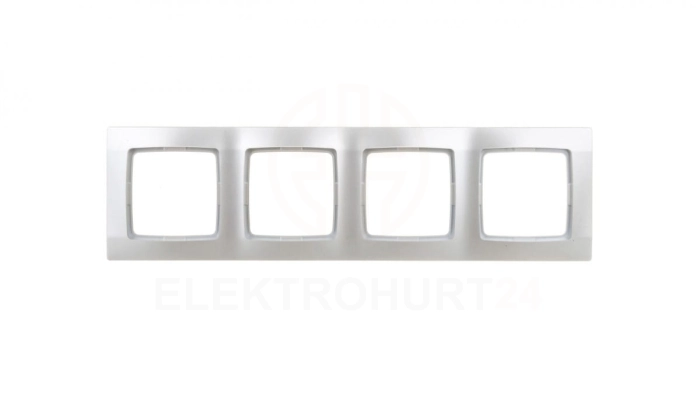 KARO Ramka poczwórna srebrny perłowy R-4S/43