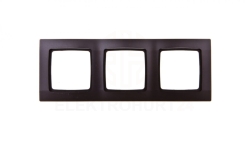 KARO Ramka potrójna czekoladowy metalik R-3S/40