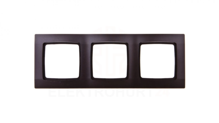 KARO Ramka potrójna czekoladowy metalik R-3S/40