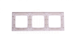 KARO Ramka potrójna ecru perłowy R-3S/42