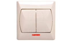 AKCENT Łącznik świecznikowy z podświetleniem beżowy ŁP-2AS/01