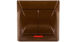 AKCENT Łącznik świecznikowy z podświetleniem brązowy ŁP-2AS/24