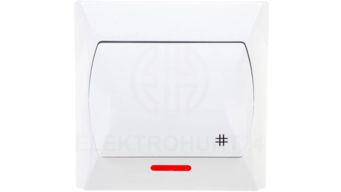 AKCENT Łącznik krzyżowy z podświetleniem biały ŁP-4AS/00