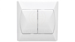 AKCENT Łącznik schodowy podwójny biały ŁP-10A/00