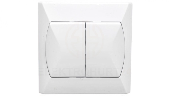 AKCENT Łącznik schodowy podwójny biały ŁP-10A/00