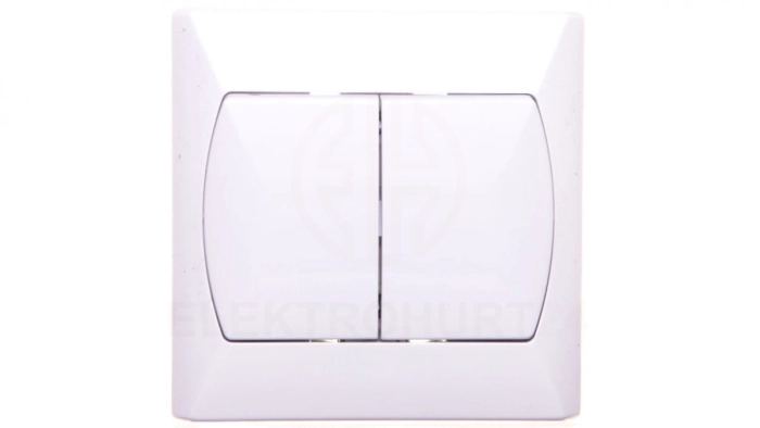 AKCENT Łącznik schodowy podwójny z podświetleniem biały ŁP-10AS/00