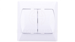 AKCENT Łącznik schodowy + pojedynczy biały ŁP-9A/00