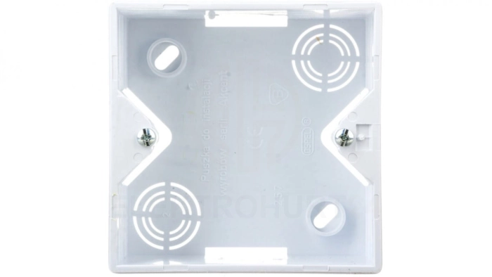 AKCENT Puszka natynkowa pojedyncza biała PNP-AG/00