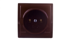 BIS Gniazdo natynkowe pojedyncze b/u brązowe GN-1B/24