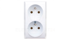 BIS Gniazdo natynkowe podwójne z/u z niezamiennością faz białe GN-2BC/00